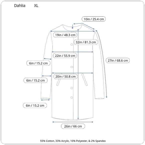 Dahlia XL Grey Knit Long Button Up Jacket - Picture 10 of 11